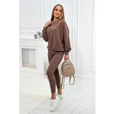 Kesi 3-piece set sweatshirt + top + mocca leggings Cene