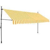 Tenda na ručno uvlačenje LED 350 cm bijelo-narančasta | Eponuda.com