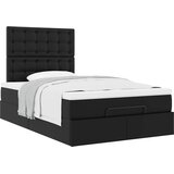  Otomanski okvir kreveta s madracem crni 120x190cm umjetna koža | shoptok.hr