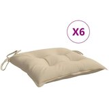 vidaXL Jastuci za stolice 6 kom bež 40 x 40 x 7 cm od tkanine Oxford | shoptok.hr