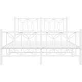  Metalni okvir kreveta uzglavlje i podnožje bijeli 135 x 190 cm | shoptok.hr