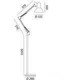 Brilagi Fleksibilna podna lampa TASKER 1xE27/60W/230V 184 cm bela | Eponuda.com