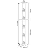 P & B ARHIVSKA OMARA bela, medeni hrast | Shoptok.si