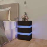  LED noćni ormarić crni 45 x 35 x 67 od konstruiranog drva | Eponuda.com