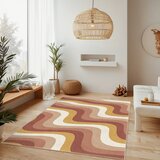 Mila Home Oker rumen/prašno rožnat pralen tekač 80x200 cm Creamy Strawberry Swirl – | Shoptok.si