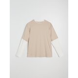 Sinsay Dvoslojna pamučna majica | shoptok.hr