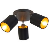 QAZQA Točkovno črna z zlato notranjostjo 3-light - Lofty | Shoptok.si