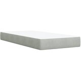 Box spring krevet s madracem svjetlosivi 90x190 cm baršunasti | shoptok.hr