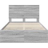 Krevetna konstrukcija Siva Sonoma 120 x 190 cm Inženjersko Drvo | shoptok.hr