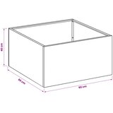  Vrtna saksija Rđa 60 x 60 x 40 cm Otporni čelik | shoptok.hr
