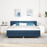  Postelja z vzmetnico z vzmetnico Modra 180 x 200 cm blago, (5000126390) | Shoptok.si