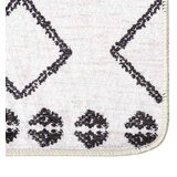  Perivi tepih 190 x 300 cm crno-bijeli | Eponuda.com