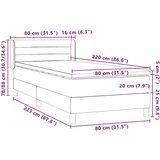 Box spring postelja z vzmetnico roza 80x220 cm žamet, (21792609) | Shoptok.si