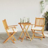  Sklopiva stolica 2 kom. Smeđa Čvrsto drvo akacije | shoptok.hr