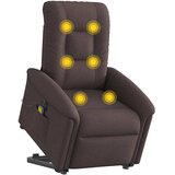 Maison Chic Električni masažni naslanjač - Relax naslanjač s funkcijo vstajanja temno rjav, (22061862) | Shoptok.si