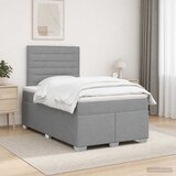  Boxspring krevet s madracem Svjetlosiva 120 x 190 cm Tkanina | shoptok.hr