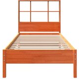 vidaXL Krevet s regalom za knjige bez madraca 90 x 200 cm od borovine | shoptok.hr