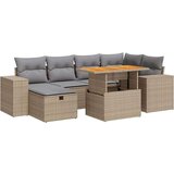 vidaXL 8-dijelni set vrtnih sofa od poliratana s jastucima bež bagrem | shoptok.hr