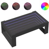 Maison Chic Klubska mizica - kavna mizica - Nizka mizica z neskončnimi LED črna 90x53x30 cm, (21752270) | Shoptok.si