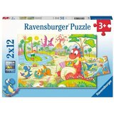 Ravensburger puzzle - Omiljeni dinosaurusi - 2x12 delova | ePonuda.com