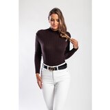 Fenzy Pletena Majica Z Dolgimi Rokavi, Rjava | Shoptok.si