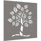  Vrtni zidni ukras 55 x 55 cm čelik COR-TEN s uzorkom stabla | shoptok.hr