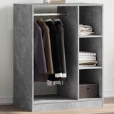  The Living Store Garderobna omara betonsko siva 77x48x102 cm inženirski les - Garderobna Omara, (21441803) | Shoptok.si