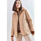 Bianco Lucci Women's Two Pockets Patterned Quilted Coat 2231 | Shoptok.si