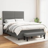  The Living Store Box spring posteljni z vzmetnico temno siv 140x190 cm blago - Box Spring Postelja, (21502714) Cene