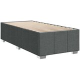 vidaXL Box spring postelja z vzmetnico temno siva 90x200 cm blago | Shoptok.si