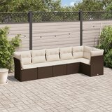 vidaXL 6-dijelni set vrtnih sofa od poliratana s jastucima smeđi Cijene
