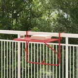 vidaXL Stol za balkon Crveni Metal Srednji Sklopivi Stol za terasu