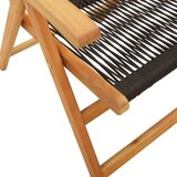 vidaXL Vrtni naslonjači 6 kom crni od masivnog bagremovog drva | shoptok.hr