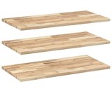 vidaXL Plutajuće police 3 kom 80x40x2 cm Neobrađeno puno drvo akacije - Prirodna 80 x 40 x 2 cm 3 1 | shoptok.hr