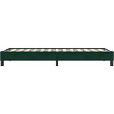  Okvir kreveta bez madraca Tamnozeleni 80x210 cm Baršun | shoptok.hr