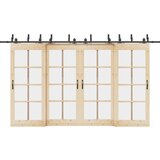 vidaXL Komplet opreme za drsna vrata 200 cm jeklo črne barve | Shoptok.si