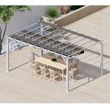 Paragon Outdoor - Pergola Florenz 1116 | Aluminijska pergola | Bijela/Svijetlosmeđa - BRANDED IN THE USA | shoptok.hr