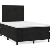  The Living Store Box spring postelja z vzmetnico črna 120x200 cm žamet - Box Spring Postelja, (21454246) | Shoptok.si