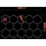  LED prigušiva plafonska svetiljka HEXAGON LED/456W/85-265V 5000K CRI 90 IP54 bela | Eponuda.com