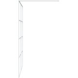 Pregrada za tuš bijela 140 x 195 cm s prozirnim staklom ESG | Eponuda.ba