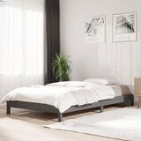 The Living Store Postelja siv 75x190 cm trdna borovina - Postelja, (21659261) | Shoptok.si