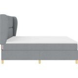 Box Spring Krevet s Madracem Svjetlosiva 200x200 cm Tkanina | shoptok.hr
