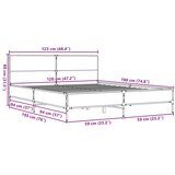  Okvir za krevet crni 120x190 cm konstruirano drvo i metal | shoptok.hr