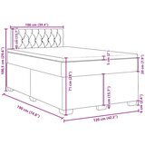 vidaXL Box spring postelja z vzmetnico temno moder 120x190 cm žamet | Shoptok.si