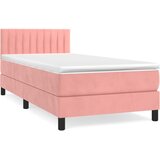 Box spring krevet s madracem ružičasti 90x190 cm baršunasti | shoptok.hr