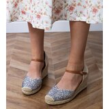 Gemre Silver glitter wedge sandals Saluni | ePonuda.com
