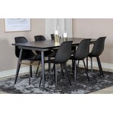 Venture Home Gold rastezljivi pravokutni blagovaonski stol 180 × 85 cm, crni | shoptok.hr