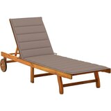  Vrtna ležaljka za sunčanje s jastukom masivno bagremovo drvo Tupe 200 x 63 x 85 cm | shoptok.hr