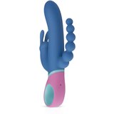 PMV20 Vice Double - brezžični trojni vibrator z vrtljivo glavo (modra) | Shoptok.si