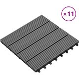  Pločice za decking 11 pcs Siva 30 x 30 cm Drvoplastična smjesa | Eponuda.com